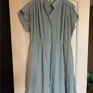 Chic Light Blue Midi Dress